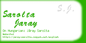 sarolta jaray business card
